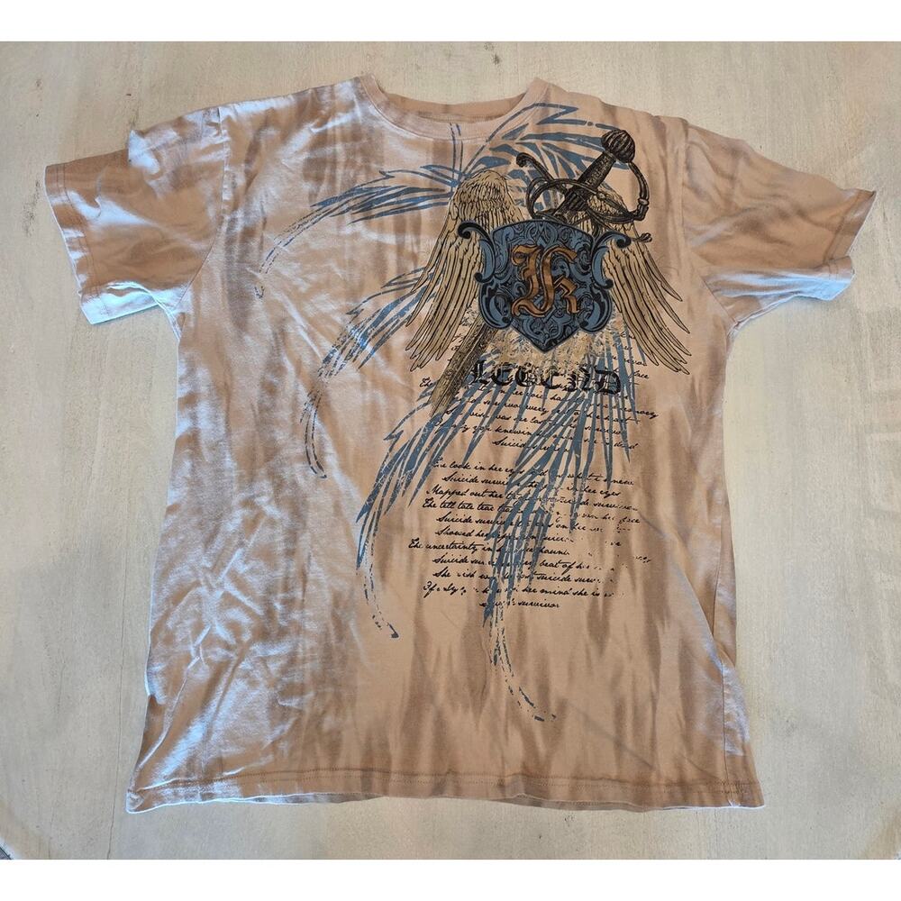 Legend Men's Y2K Affliction Style Crewneck Shirt Streetwear Grunge.